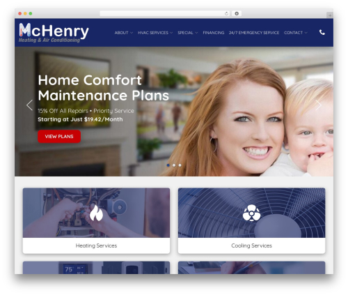 Reach Local WordPress website theme - mchenryheating.com