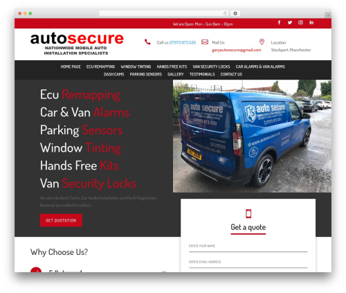 WordPress theme Divi - autosecure.co.uk