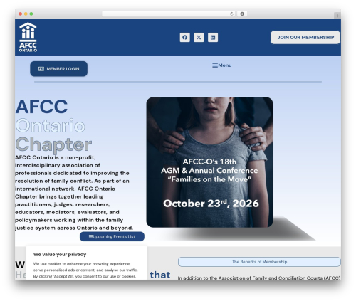 WordPress theme Elementra - afccontario.ca