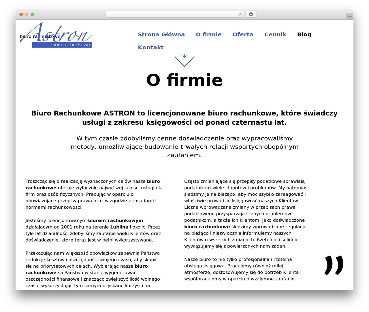 Cherry Framework theme WordPress - biurorachunkowe.lublin.pl