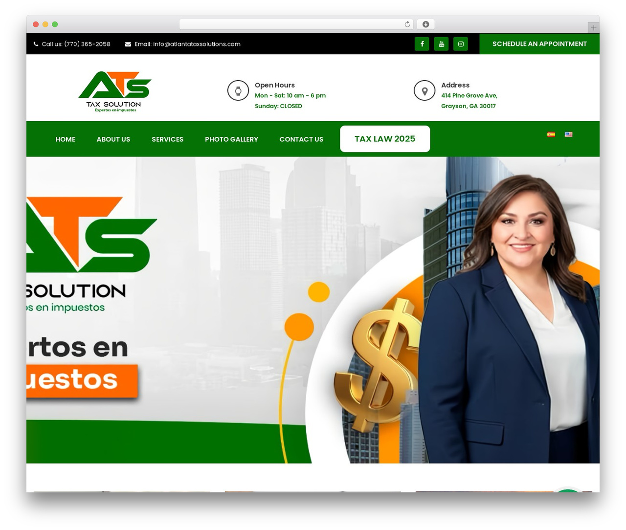 Finance WordPress theme - atlantataxsolutions.com