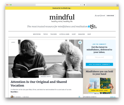 GeneratePress WordPress theme - mindful.org