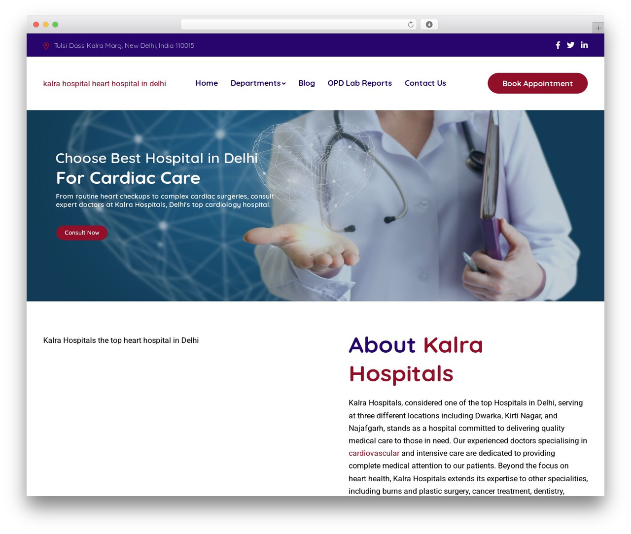 Medixi WordPress website theme - kalrahospitals.org