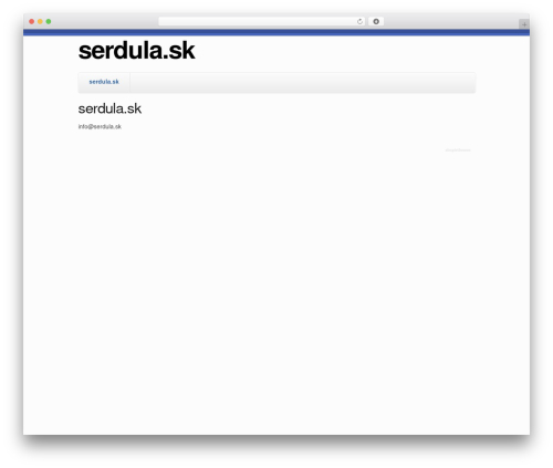 Skeleton WP theme - serdula.sk