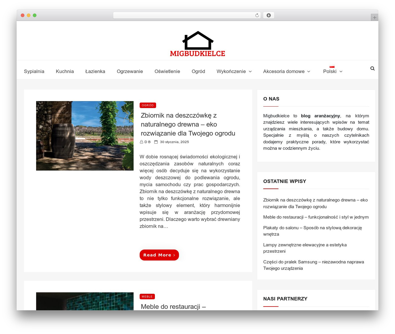 Web Log WordPress theme - migbudkielce.pl