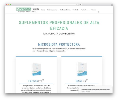WordPress theme Divi - microbiotechlab.com