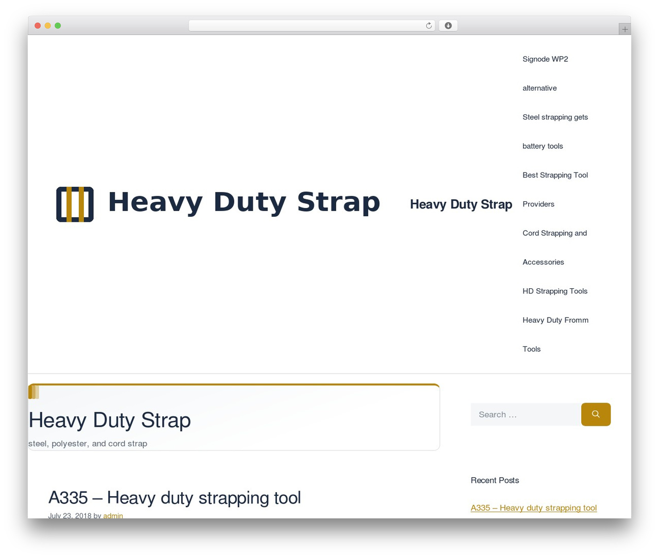 WordPress theme Heavy Duty Strap Modern - heavydutystrap.com