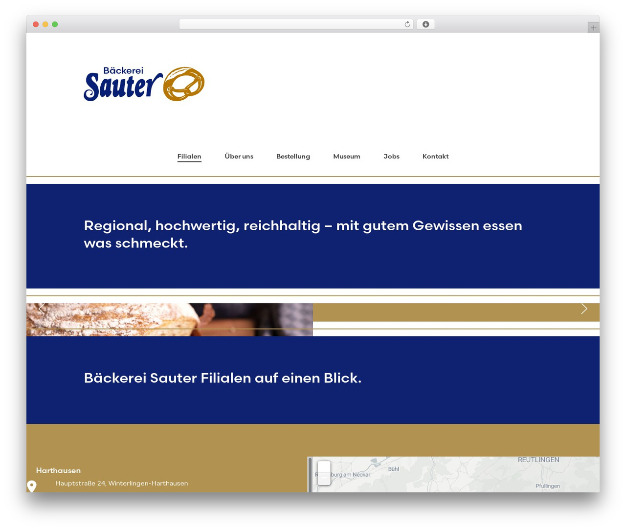 WordPress website theme Bäckerei Sauter - baeckerei-sauter.com