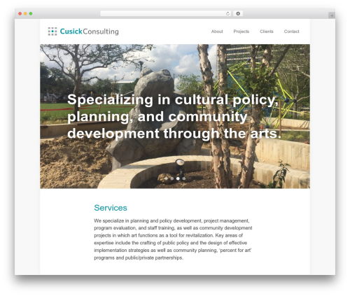 cusick WordPress theme design - civic-art.com