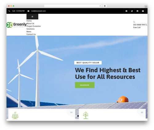 Greenly WordPress theme - eletechnologies.com