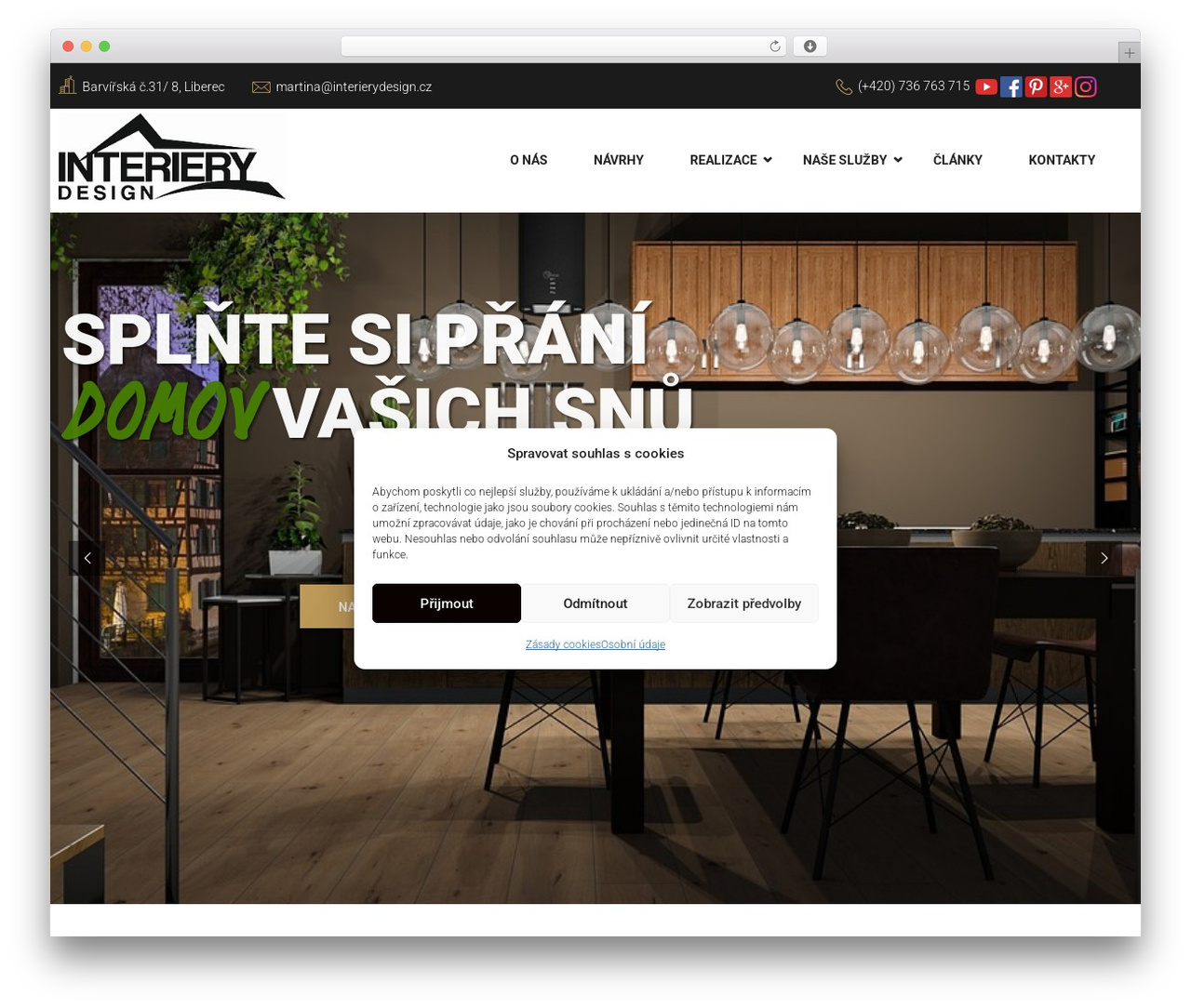 Interrio theme WordPress - interierydesign.cz