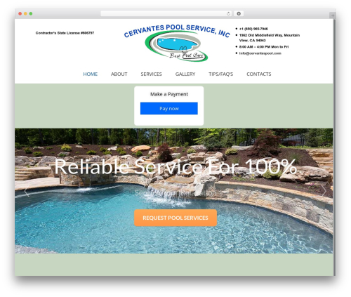 Pool services helper WordPress plugin - cervantespool.com