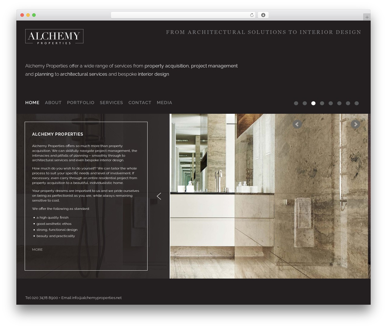 Alchemy WordPress theme - alchemyproperties.net