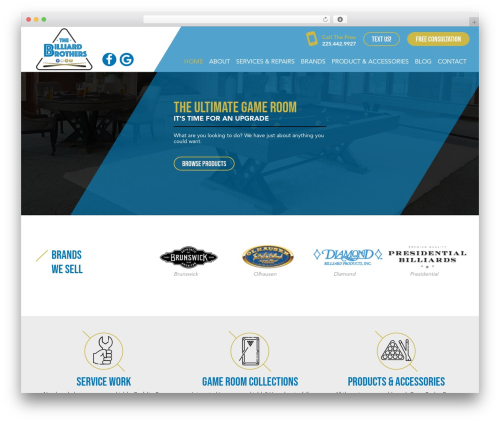 billiard WordPress theme - thebilliardbrothers.com