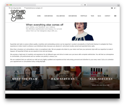 Coiffeur premium WordPress theme - superhairandnails.com