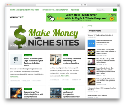 Standard Pro WordPress theme - nichesiteu.com