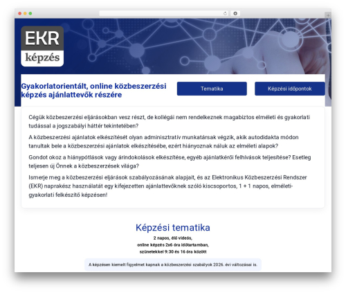 Theme WordPress Visual Composer Starter - ekrkepzes.hu