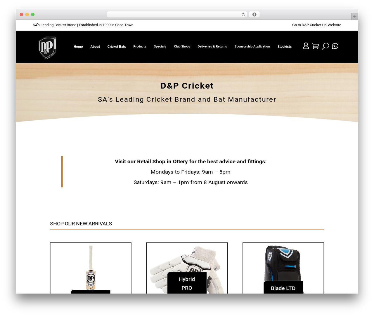 WordPress theme Divi Child Theme for DPC - dpcricket.co.za