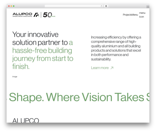 WordPress website theme customTheme - alupco.com