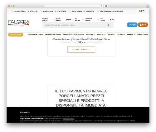 WordPress website theme Italgres - italgresoutlet.it