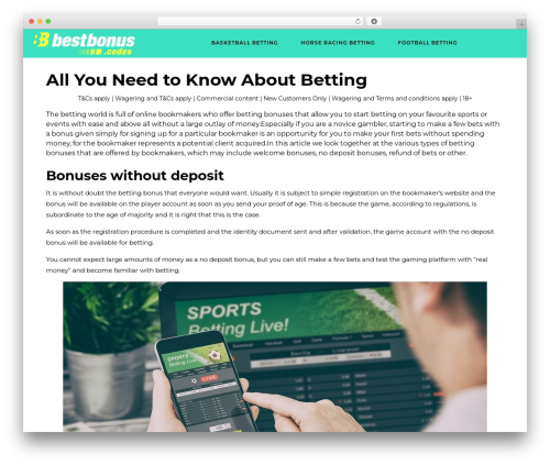 BB Mobile Application theme WordPress - bestbonus.codes