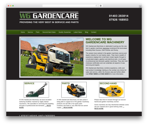 Builder landscaping WordPress theme - wggardencaremachinery.co.uk