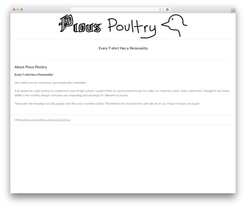 exMinimal WordPress ecommerce theme - piouspoultry.com exMinimal WordPress ecommerce theme - piouspoultry.com