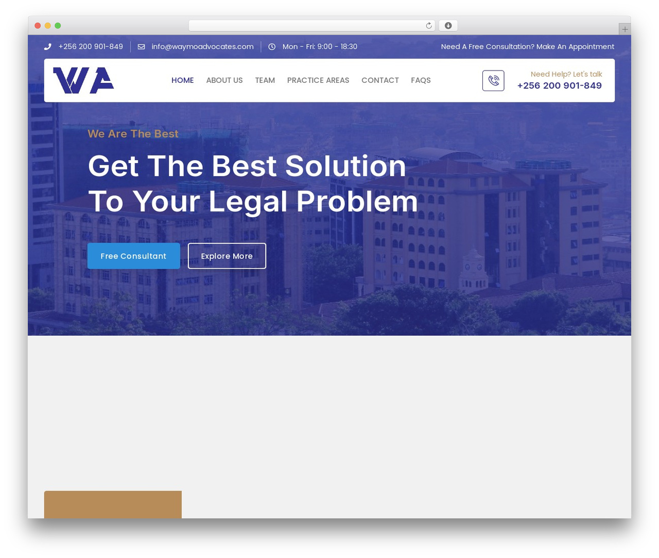 Hello Elementor theme WordPress - waymoadvocates.com
