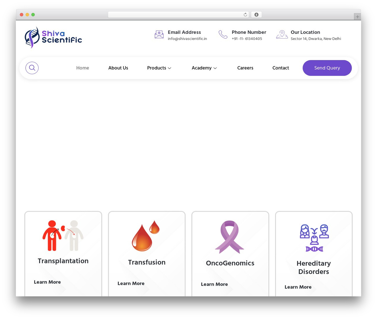 Hello Elementor WordPress theme - shivascientific.in