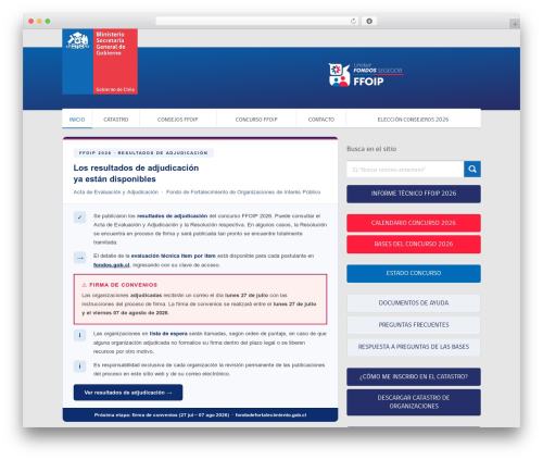 Theme WordPress GobCL - fondodefortalecimiento.gob.cl