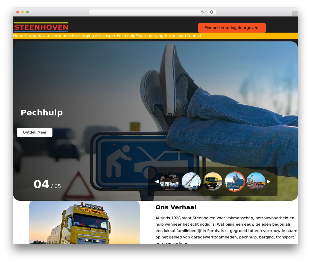 Theme WordPress Mining Logistic - steenhovenbv.nl