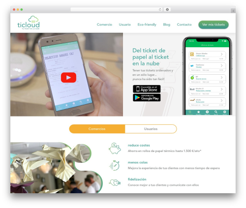 WordPress theme Ticloud - ticloudapp.com