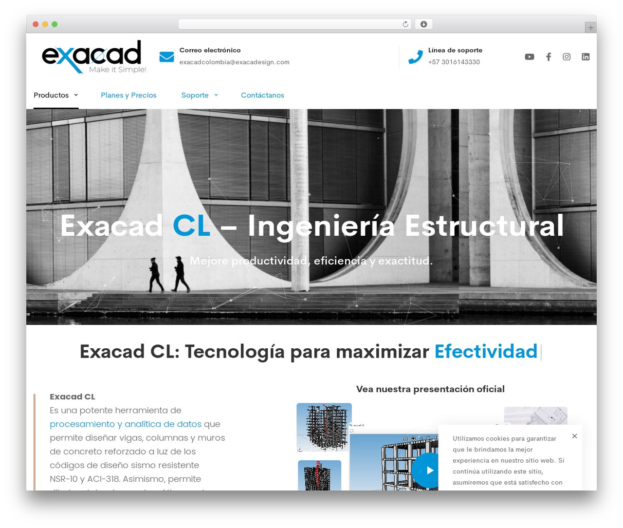 WordPress website theme Mitech - exacadesign.com