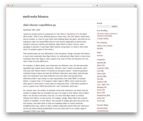 Basic2Col WordPress theme - malvasiabianca.org