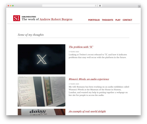 Bootstrap Basic WordPress theme - sableindustries.org/blog