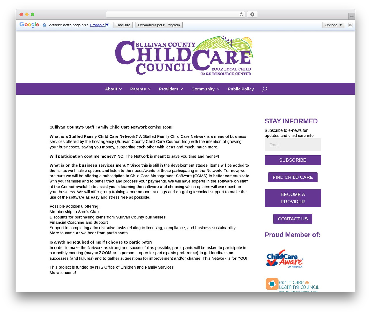 Divi WordPress theme - scchildcare.com