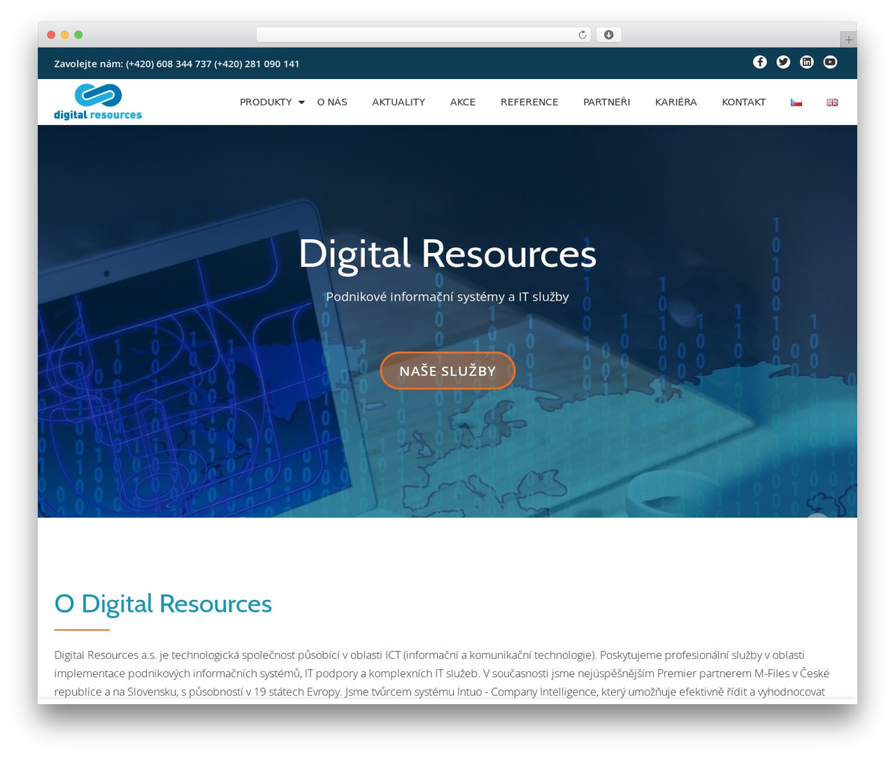 Llorix One Lite top WordPress theme - digres.cz