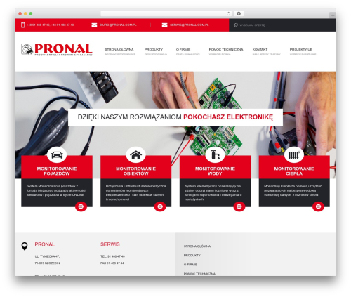Pronal WordPress theme design - pronal.com.pl