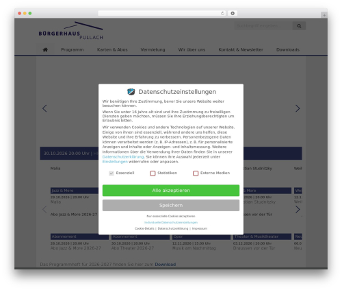 Pullach best WordPress theme - buergerhaus-pullach.de