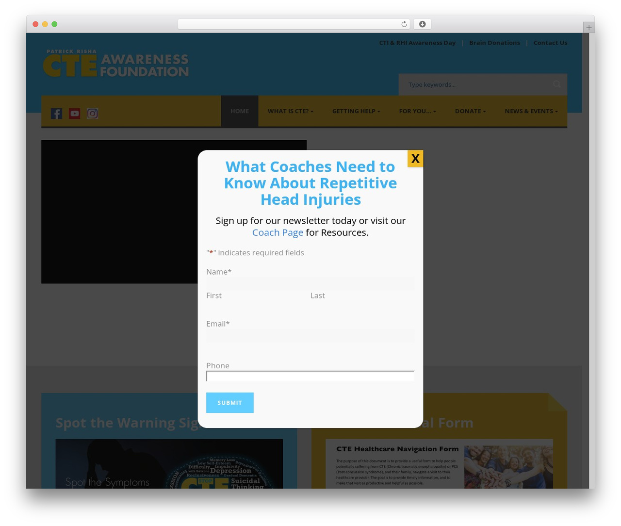 Charity Hub WordPress theme design - stopcte.org