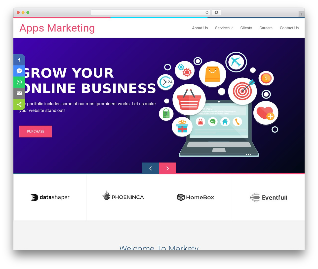 Theme WordPress Markety - apps-marketing.net