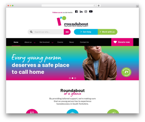 Theme WordPress Roundabout - roundabouthomeless.org