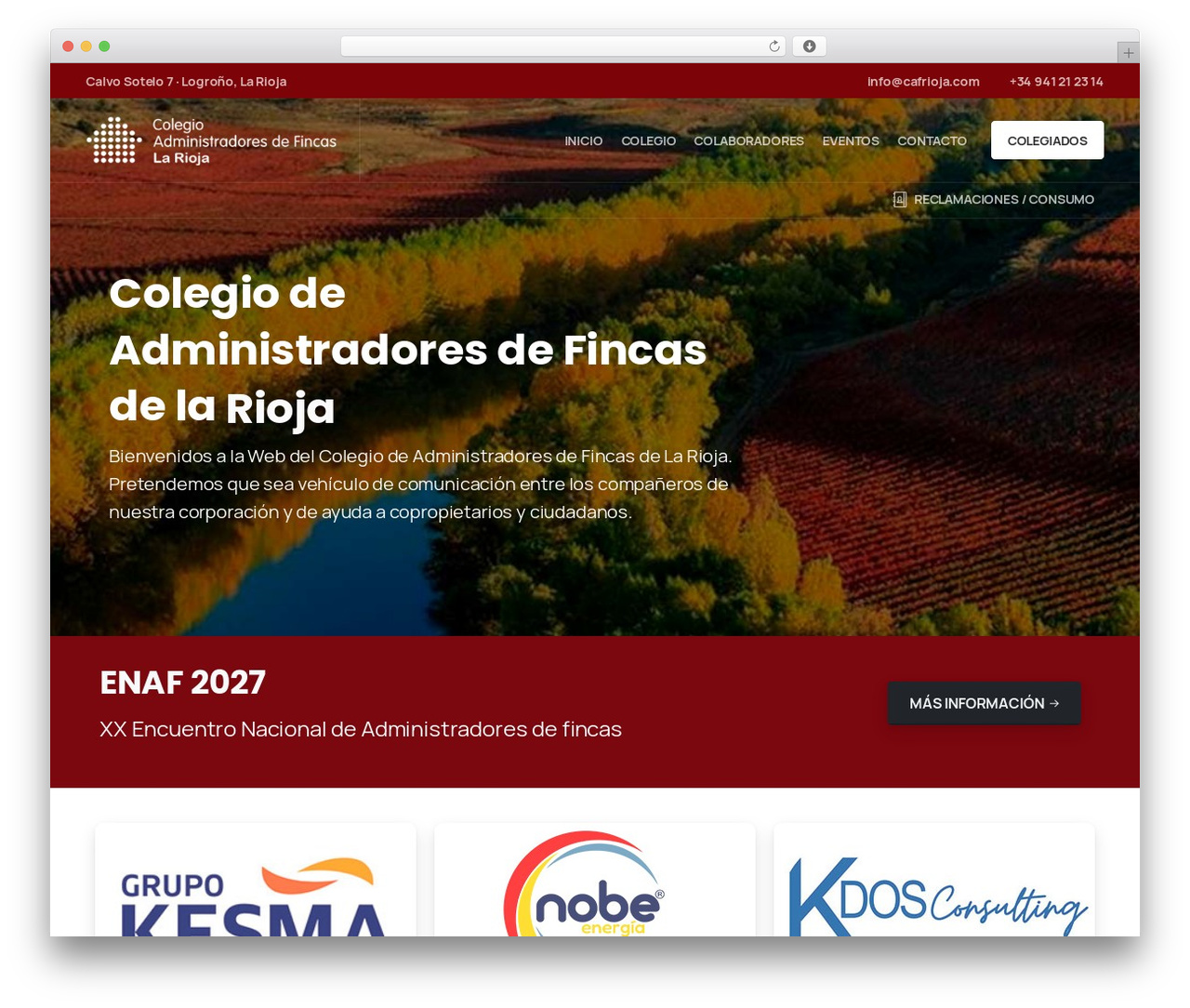 Essentials WordPress theme - cafrioja.com