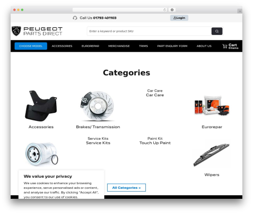 Enovathemes addons WordPress plugin - peugeotpartsdirect.co.uk