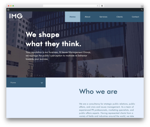 WordPress Theme for Issues Management Group premium WordPress theme - imgroup.ph