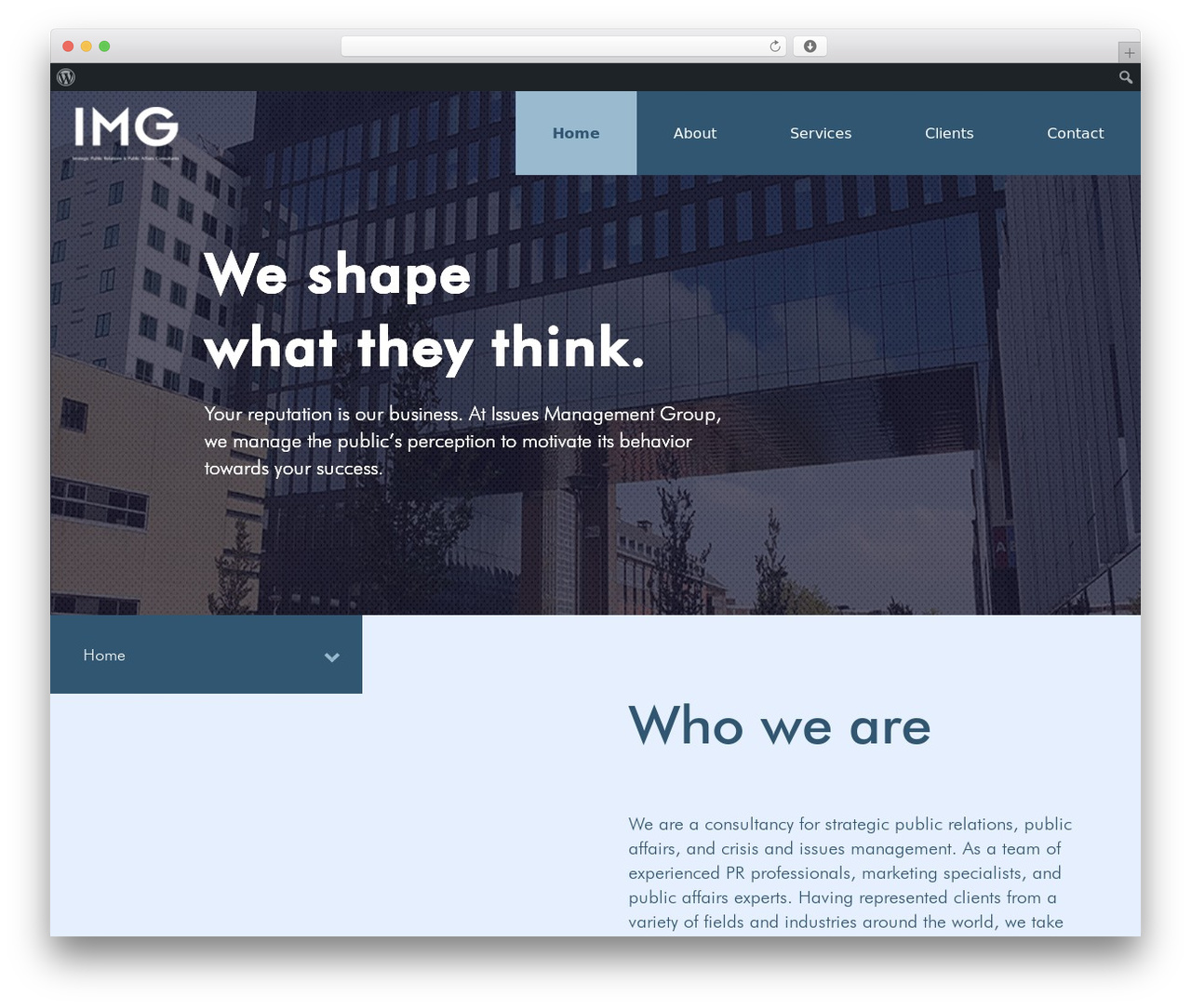 WordPress Theme for Issues Management Group premium WordPress theme - imgroup.ph WordPress Theme for Issues Management Group premium WordPress theme - imgroup.ph