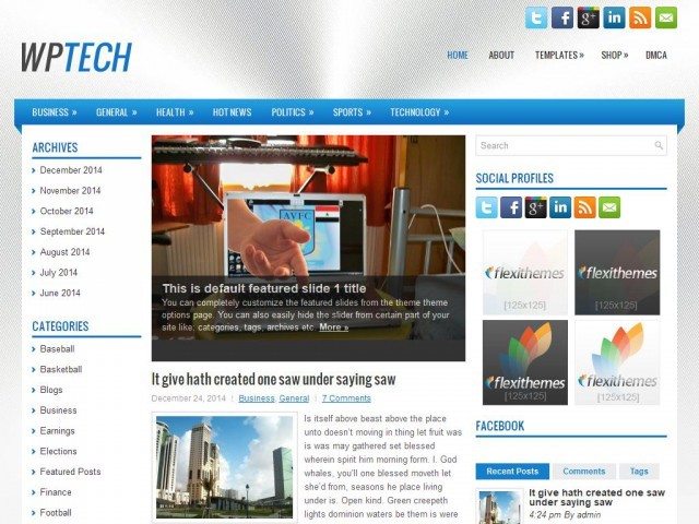 WordPress theme WpTech WordPress theme WpTech
