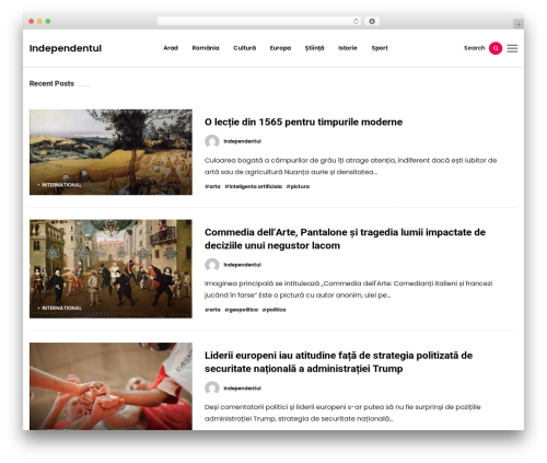 WordPress website theme embe - independentul.com