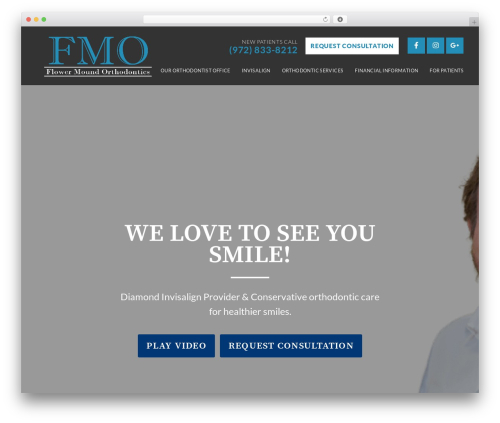 codebase 2 WordPress website theme - flowermoundortho.com