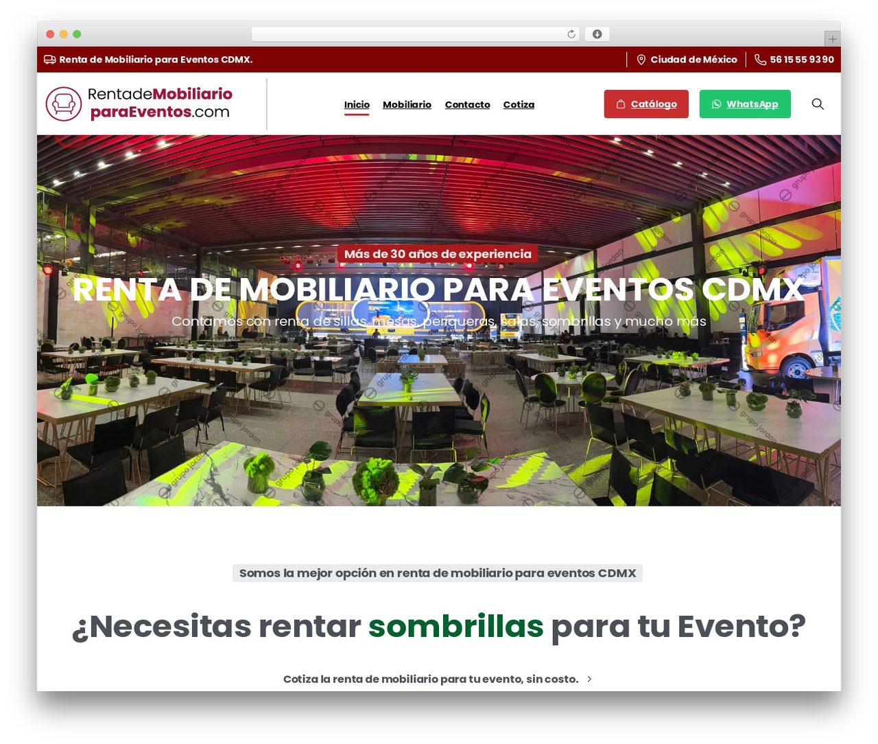 Essentials theme WordPress - rentademobiliarioparaeventos.com
